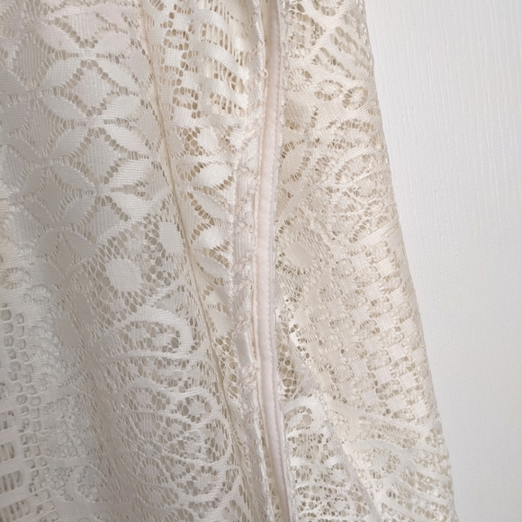 Cream Tasseled Poncho Cover up - Picture 6 of 8